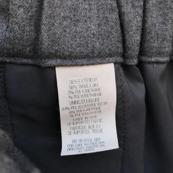 Theory Thorene Soft Wool Flannel Jogger Pants Straight Leg